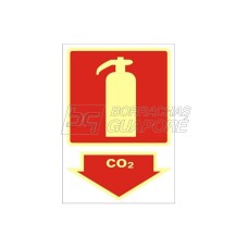 Placa Extintor CO² 20 x 30 - PVC