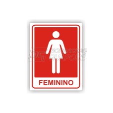 Placa Sanitário Feminino 15 x 20 - PVC