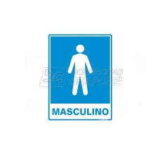 Placa Sanitário Masculino 15 x 20 - PVC