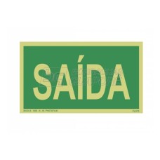 Placa Saida 20 x 30 - Fotoluminescente