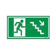 Placa Saida de Emergência Escada Direita